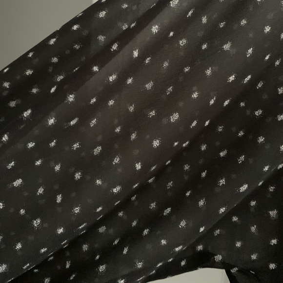 Express: Black Sheer Dress w/ White Speckle Design - Picture 5 of 14